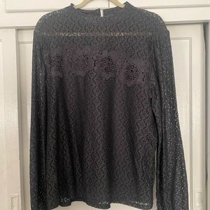 EUC LOFT lace blouse - XL